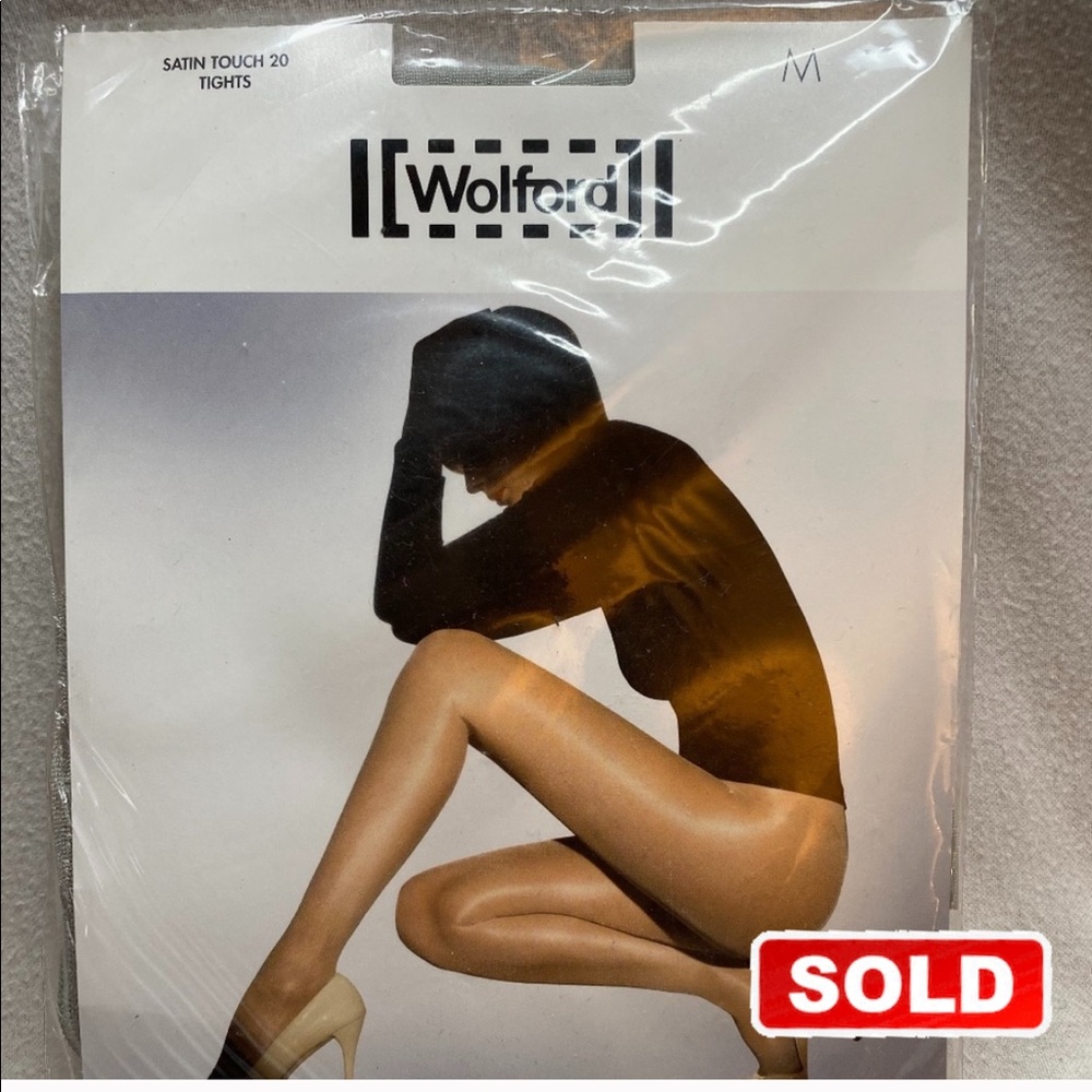 SOLD - Wolford Satin Touch 20 Tights Medium Silver
